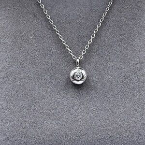 .12 CT Lab Diamond Round Necklace Sterling Silver